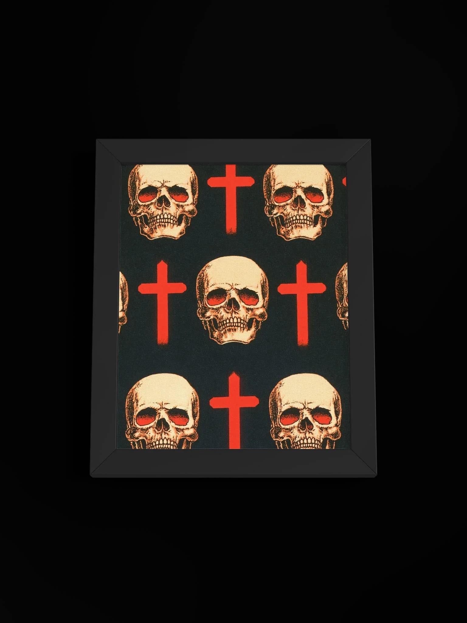 Skulls & Crosses - Framed Art Print, black, view 1