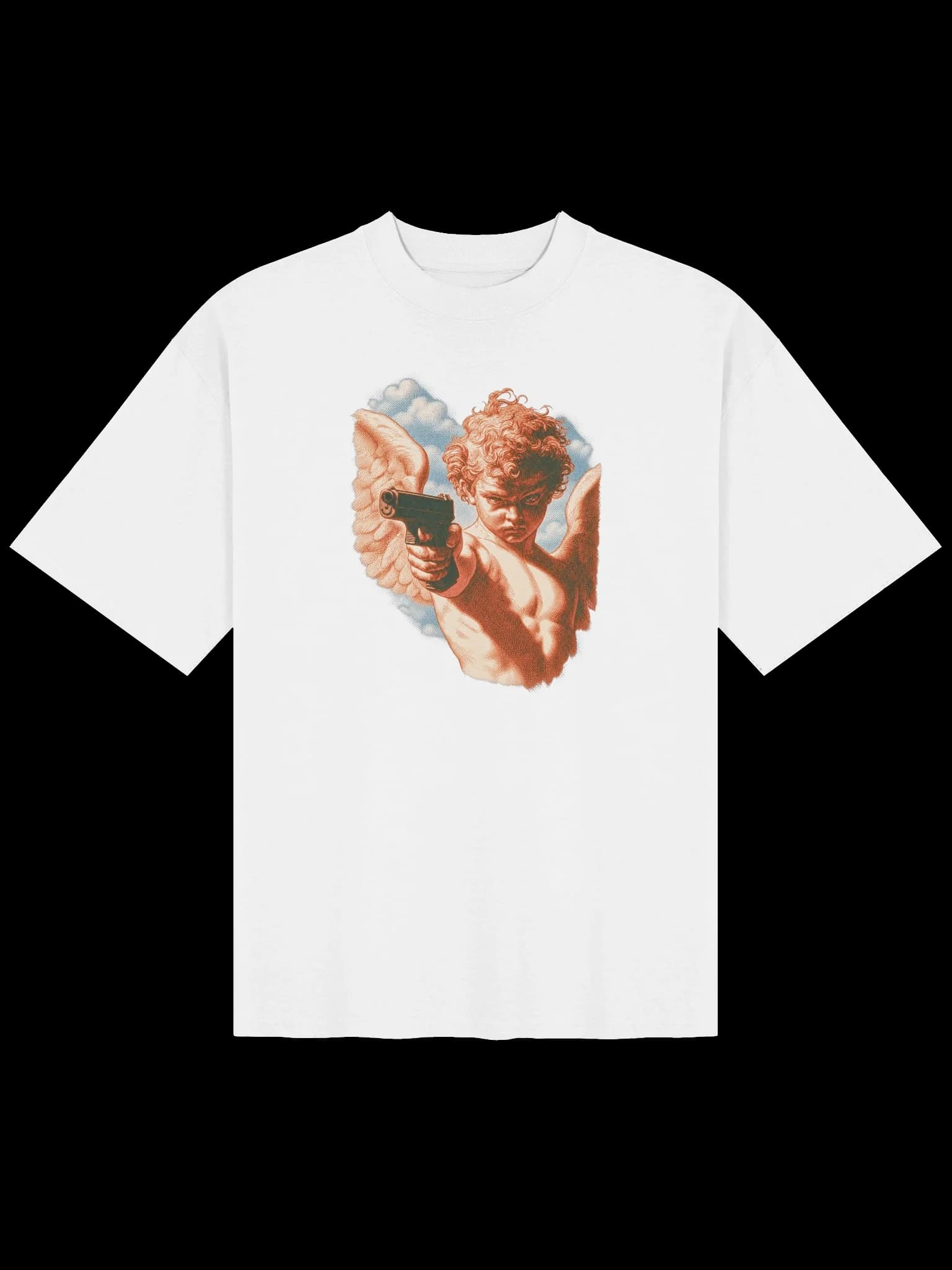 Cupid's Shot oversized tee, white